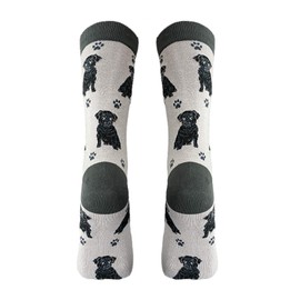 Pet Lover Socks - Fun - All Season - One Size Fits Most - For Women And Men – Dog Gifts (Black Pug)