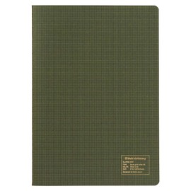 Kleid 8902 Kleid Notebook, 2mm Grid Notebook, A5, 2mm Square, Olive