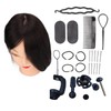 Practice Mannequin Head Novice Hairdressing Training Braiding Doll Head with
