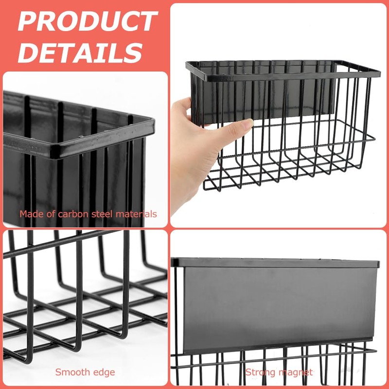 Magnetic Basket Organizer, Dryer Ball Holder Whiteboard Cabinet