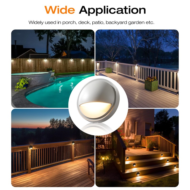 CLOUDY BAY [6 Pack] 3CCT Low Voltage LED Deck Lights
