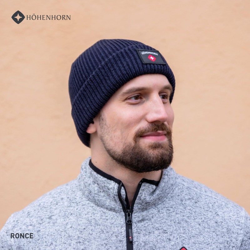Höhenhorn Knitted Beanie, Unisex Men's Women's Winter Hat, Knitted Hat
