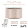 HUIHUANG Luxury Thick Rose Gold Pink Ribbon 2" Double-Faced Extra