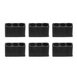 sourcing map 6pcs Plastic Hex Shank Screwdriver Bit Holder Organizer 3 Holes 1/4 Inch Plastic Drill Bits Storage Case for Any 1/4" Hex Shank Metal Driver Bits Use, Black