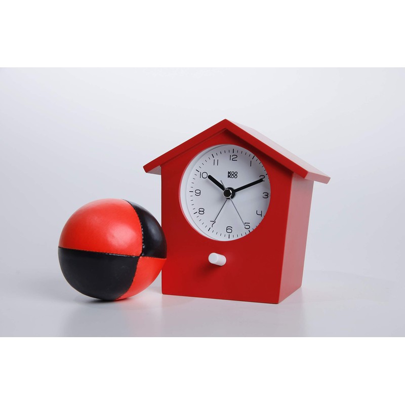 KOOKOO EarlyBird Red Alarm Clock with Bird Melody (Original Recording)