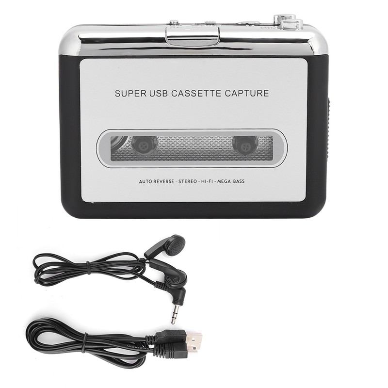 Portable Stereo Cassette Player Tape to MP3 Audio Converter Adapter