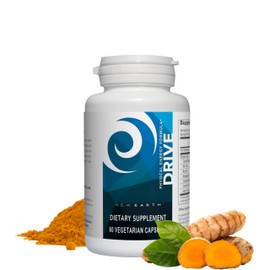 New Earth New Earth Drive - Natural Pre-Workout Energy Supplement, 60 ct - Boost Performance & Endurance with Superfoods Like Cordyceps, Turmeric & Organic Wild Microalgae