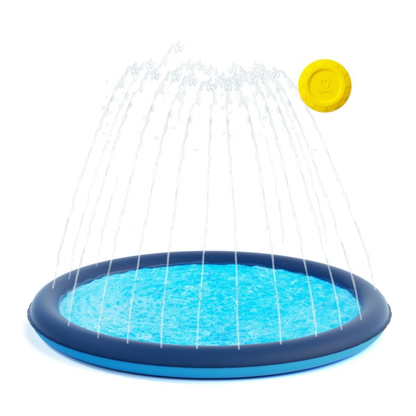 QPAU 67” Non-Slip Splash Pad for Kids and Dogs –