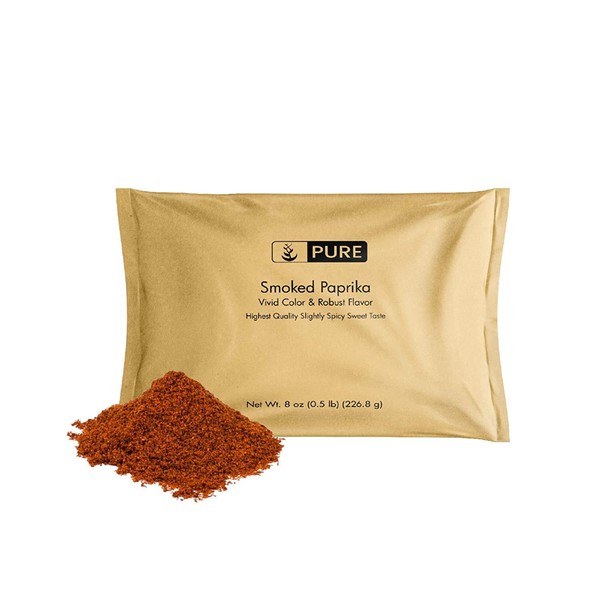 Smoked Paprika (8 oz) by Pure Organic Ingredients, Eco-Friendly Packaging, Gluten-Free, Spice & Seasoning, Cool, Smoky, & Mildly Spicy Flavor (Also in 1 lb)