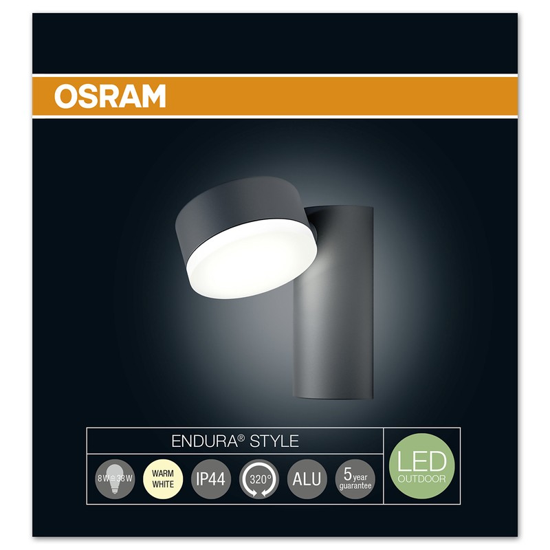 Osram Endura Style Spot RD Dark Grey LED Outdoor Luminaire,