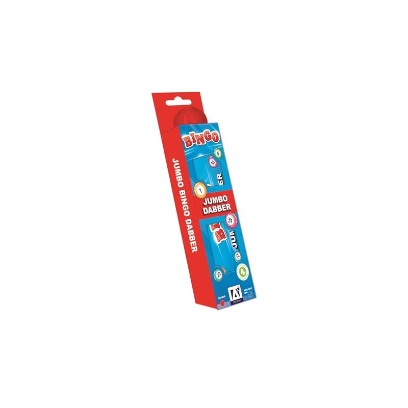 A* Stationery Jumbo Bingo Dabber for Bingo Tickets, Red Dauber