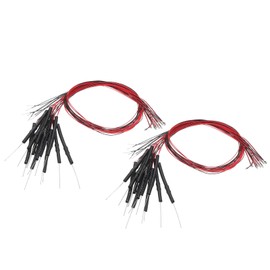 PATIKIL 0603 Pre-Wired Micro LED, 24 Pcs 3-6V Pre-soldered Mini Light Emitting Diodes Surface Mount Device for Model Building, DIY, Science Projects, 9.8" Length, Red