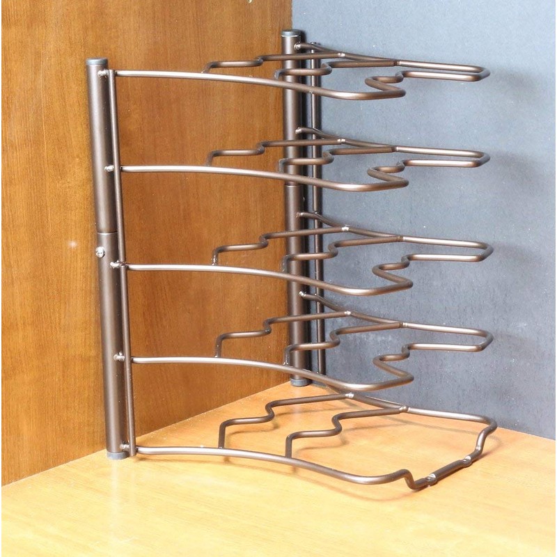 Deco Brothers Pan Organizer Rack for Kitchen Cabinet and Counter,