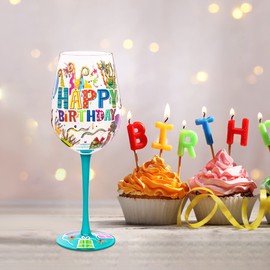 NymphFable Geburtstagsgeschenk Für Frauen 15oz Lustige Weinglas Geschenkideen Personalisierte Geschenke Für Freundin