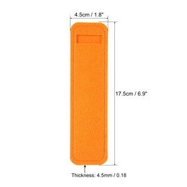 PATIKIL Felt Pen Case 4 Pack Pencil Bag Mini Pocket Protector Storage Sleeve Pouch Holder, Orange