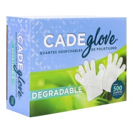500 Guantes Desechables De Plástico Cadeglove