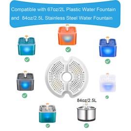 4 Pack Filters for 67oz/2l Cat Water Fountain Filter replacement Compatible with AONBOY & iPettie & Wonder Creature Pet Fountain NEUCOMBBT