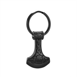 VCCWYQK Mjolnir Thor Hammer Cremation Jewellery for Ashes for Women Men Stainless Steel Celtic Knot Urn Necklace Pendant for Ashes Holder Keepsake, Stainless Steel