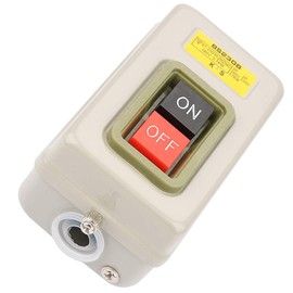 BS230B 3 Phase Push Button Switch 3.7 KW 10 A 380 V AC Self-Locking On/Off Switch for Engines Robust Insulation Direct without Contactor
