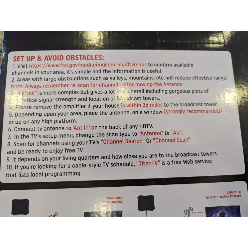 Digital Antenna Epic DEV Digital HDTV Antenna 4k UHD 30