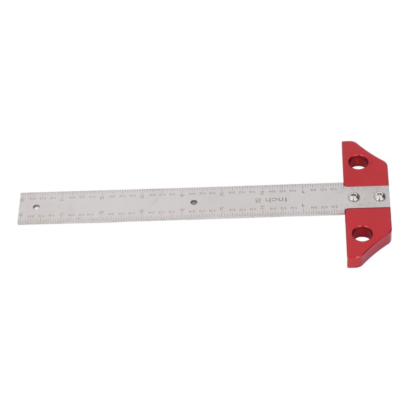 T Square Ruler 8in Drawing Metal Woodworking Layout Measuring Scriber