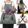 Basysnck Gardening Apron, Garden Apron with Pockets for Women and