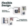 Greenco 3 Cube Floating Shelf, Easy-to-Assemble Floating Wall Mount Shelves