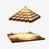 BlueBrixx Pro 108704-3D Pyramid 522 Building Blocks 3D Puzzle Set