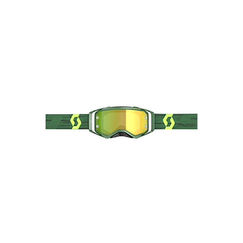 Scott Prospect Chrome Green/Yellow Motocross Goggles (Green/Yellow, One Size)