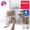 Metaltex Sliding Spice Rack + EasyFix System, Polytherm Metallic, Silver,
