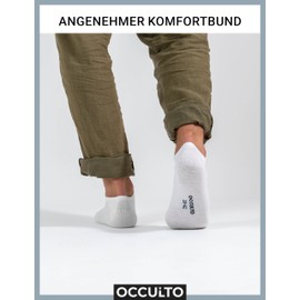 Occulto Men's & Women's Trainer Socks Pack of 6, Pack of 12 (Model: Chris), 12 x white