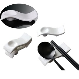 Woonsoon Ceramic Chopsticks Rest Rack Set of 6pcs,Chinese Style Dinner Spoon Stand Knife Fork Holder Porcelain Chopsticks Stand