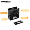 HILLMASTER Pocket Door Hardware, Matte Black Solid Brass Pocket Door
