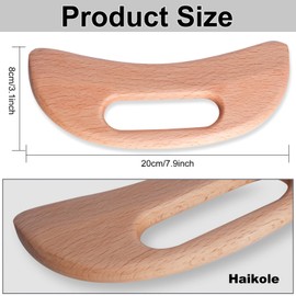 Haikole Body Gua Sha Tool Wooden Lymphatic Drainage Tool,Guasha Massage Tools for Anti Cellulite and Relieve Muscle Fatigue,Wood Therapy Massage Tools for Neck Back Face Leg Facial (A-Wood1)