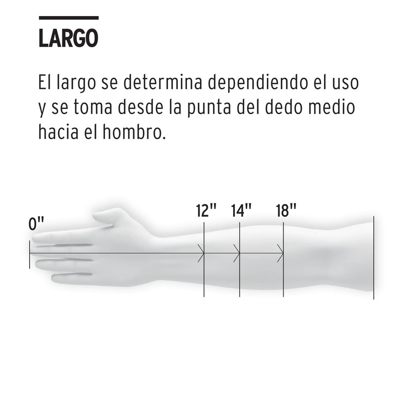 Truper GU-322, Guantes de látex, uso industrial, puño extralargo, M