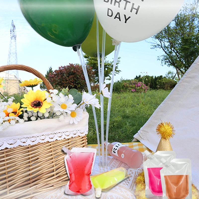 6 Pieces Drinks Flasks Juice Flasks Liquor Pouch Reusable Drinking