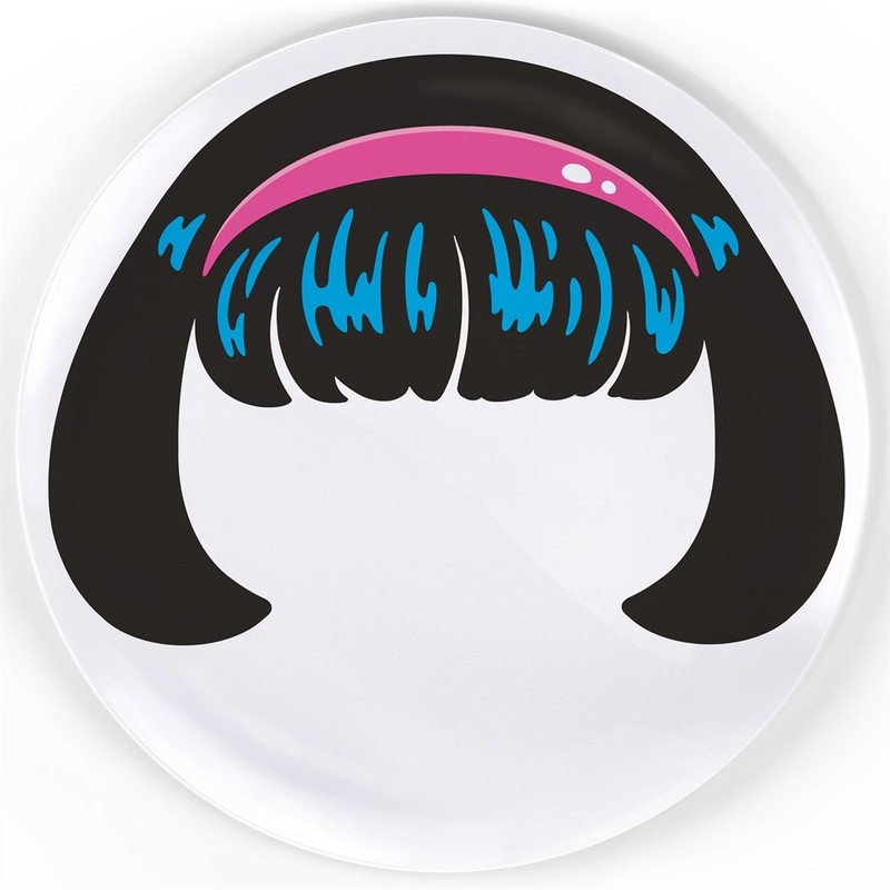 Dinner Do's Kids Dinnerware Plates Food Faces-Set of 3-Girl's Style