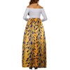 Afibi Women African Printed Casual Maxi Skirt Flared Skirt Multisize