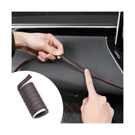 CGEAMDY Car Interior Trim Strips, 2M Flexible Automobile Interior Trim DIY Decorative Strip, Scratchproof Protect Molding Line, Car Decoration Accessories for Door Panel Gap Instrument Panel(Red)