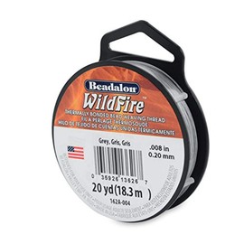 Beadalon Wildfire 0.008" Grey 20 yd Thermally Bonded Beading Thread