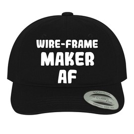 Wire-Frame Maker AF - Soft Dad Hat Baseball Cap, Black, One Size