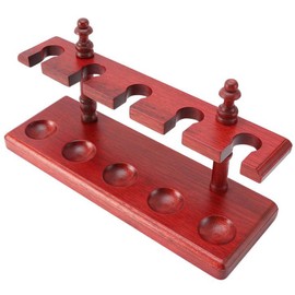 Palmetto Housewares Smoking Pipe Rack for Five Pipes, Wood Rack of Smoking Pipe, Five Slots 4x12x6 Inch Pipe Stand