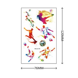 SuKeYuan 20 Pcs Football Temporary Tattoos Soccer Ball Tattoos Temporary Tattoo for Kids Boys World Cup Soccer