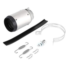 Senyar Tubo de escape, 60mm/2.36in Universal Moto redonda Tubo de escape Fit Punta de escape Accesorio de motocicleta para Z900Z1000para Ninja250 400