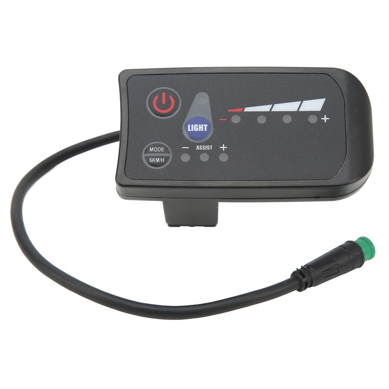 Electric Bike Power Display Meter Waterproof 5 Pin Interface ABS