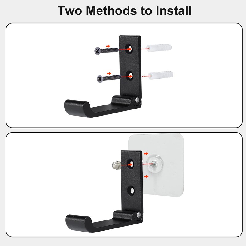 Allinside Coat Hooks, 4 Foldable Metal Coat Hooks, Modern Coat