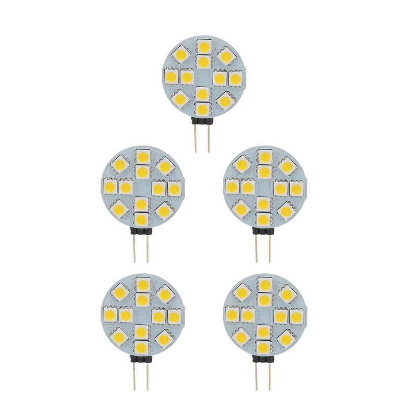 5pcs G4 LED Bulb 12V 2W Warm Light Energy Saving