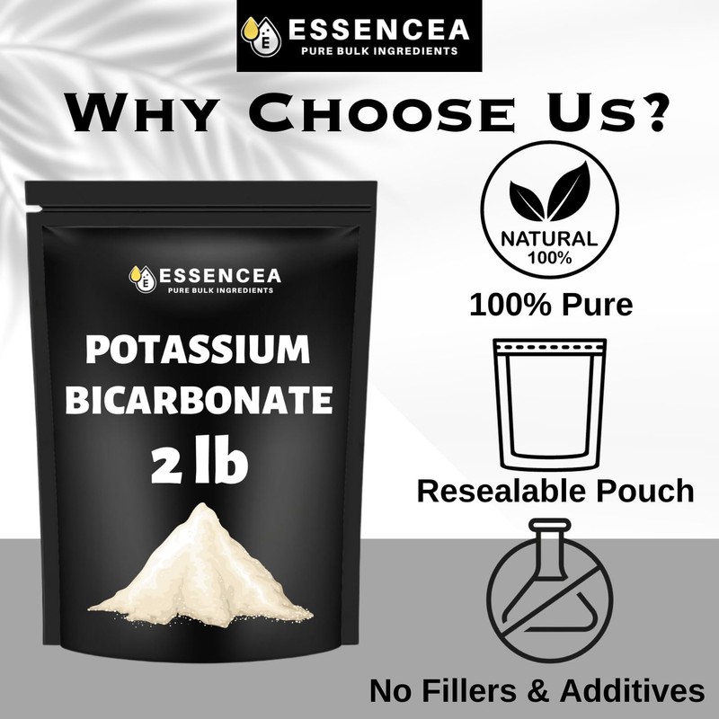 Potassium Bicarbonate 2lb by Essencea Pure Bulk Ingredients | Electrolyte