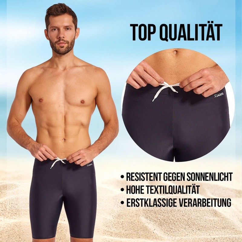 Zagano Adam Lipski - Extremely Durable Long Swimming Trunks Men's