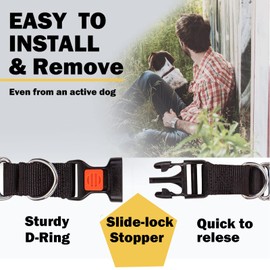 Acrylicc Dog Prong Training Collar, Adjustable Dog Choke with Quick Release Snaps and Comfort Tips for Small, Medium and Large Dogs (X-Large, 4.0mm, 23.6", 18-22" Neck, Black)